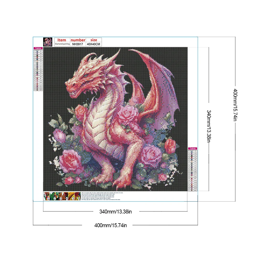 Diamond Painting - Full Round Drill - Dragon(Canvas|40*40cm)