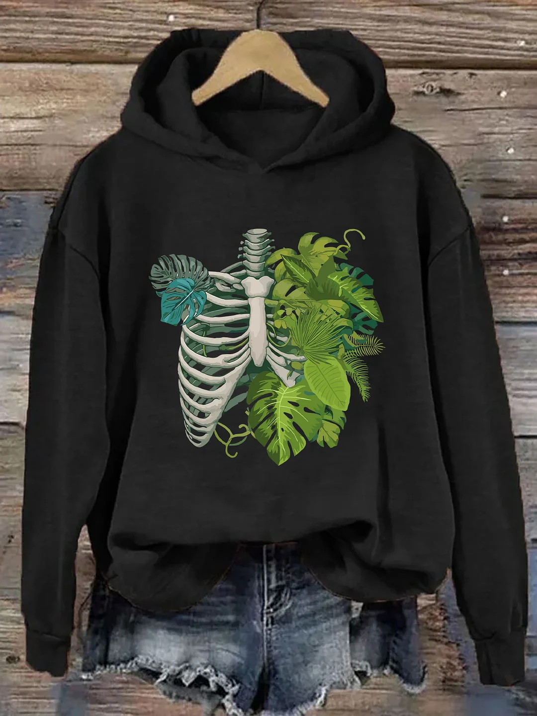 Skeleton Plant Body Hoodie