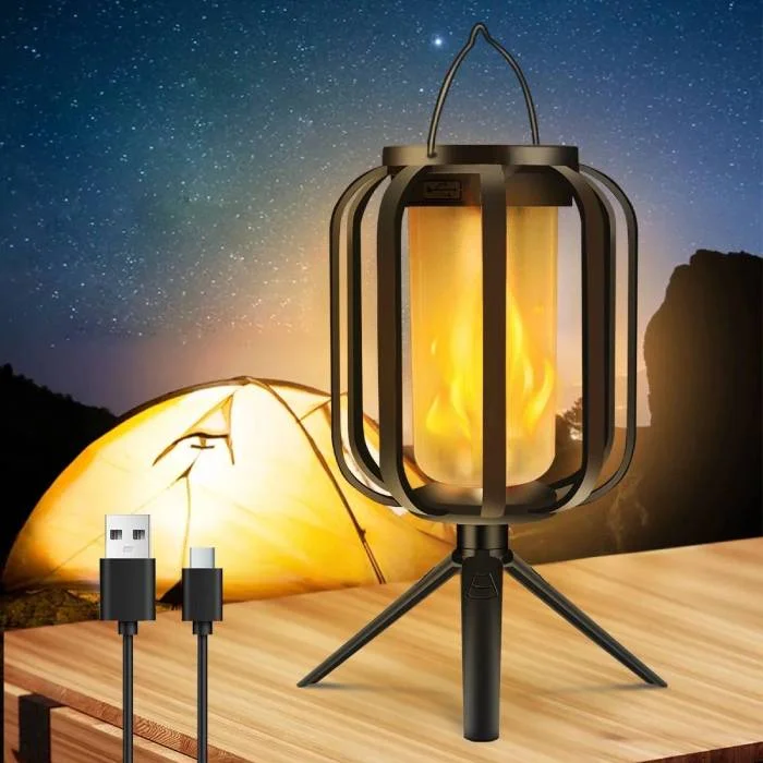 Outdoor Waterproof Solar Flame Lantern