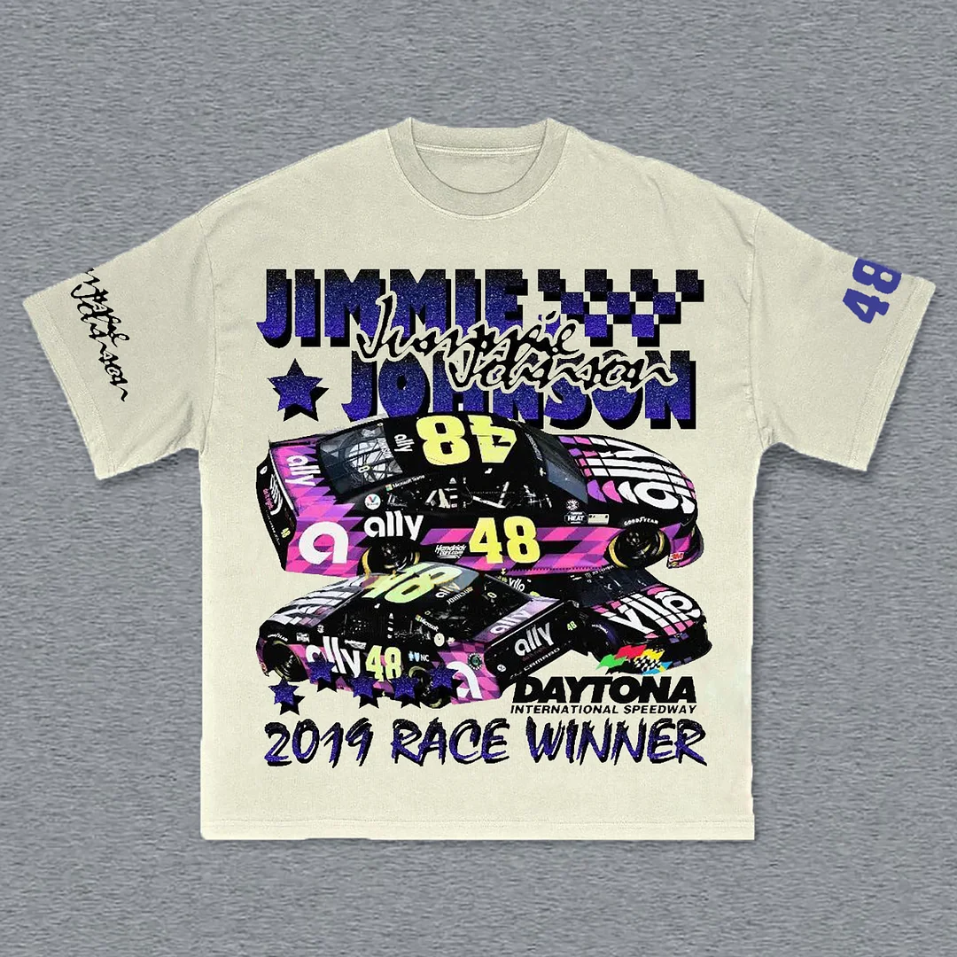 No. 48 Racer Print Short Sleeve T-Shirt