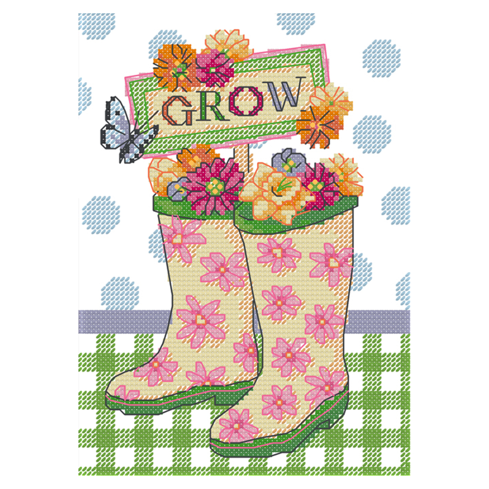 

Rain Boots - 14CT Stamped Cross Stitch - 17*22CM, 501 Original