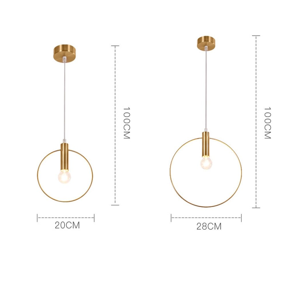 Nordic Circular Ring Pendant Lights Modern Handlamp For Restaurant Living Room Bar E14 LED Industrial Pendant Lamps Luminaire