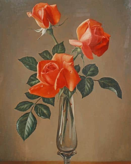 

Orange Flowers Still Life – Paint By Numbers - 40*50CM, 501 Original