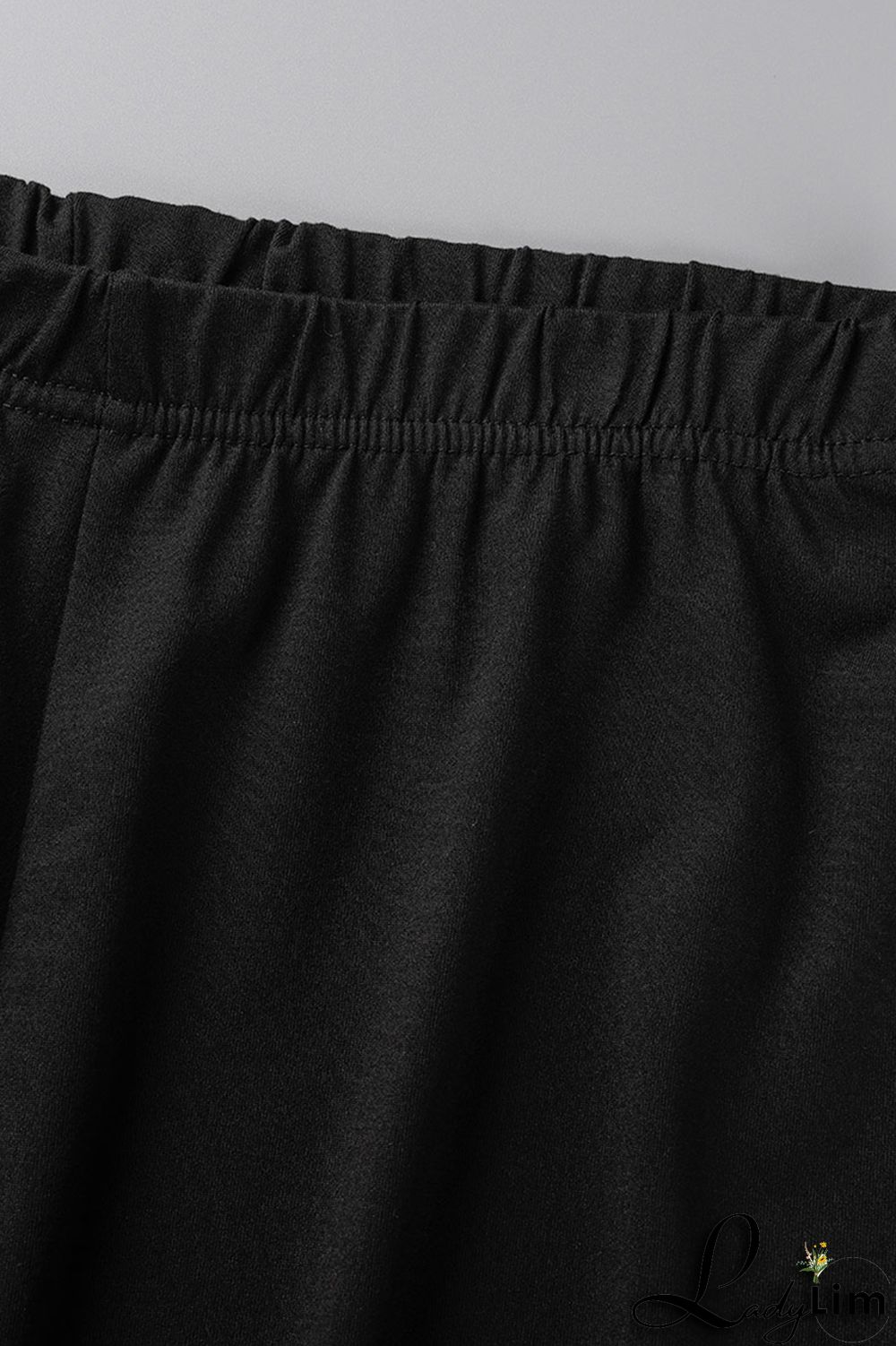 Black Fashion Casual Letter Print Basic O Neck Short Sleeve Two Pieces