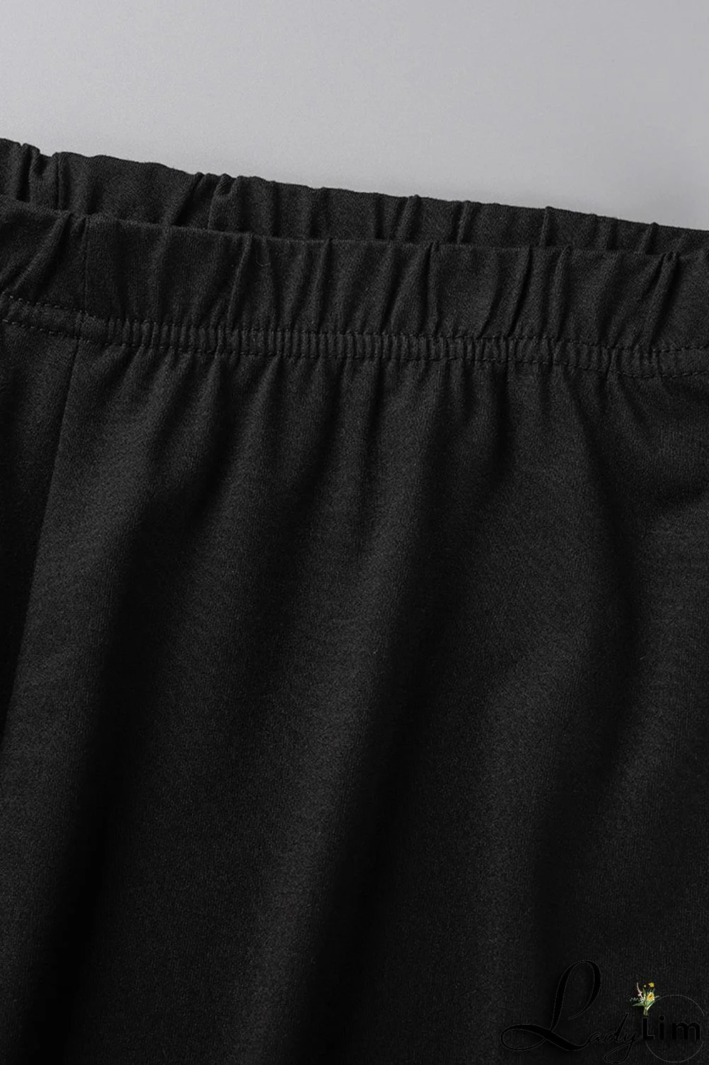 Black Fashion Casual Letter Print Basic O Neck Short Sleeve Two Pieces