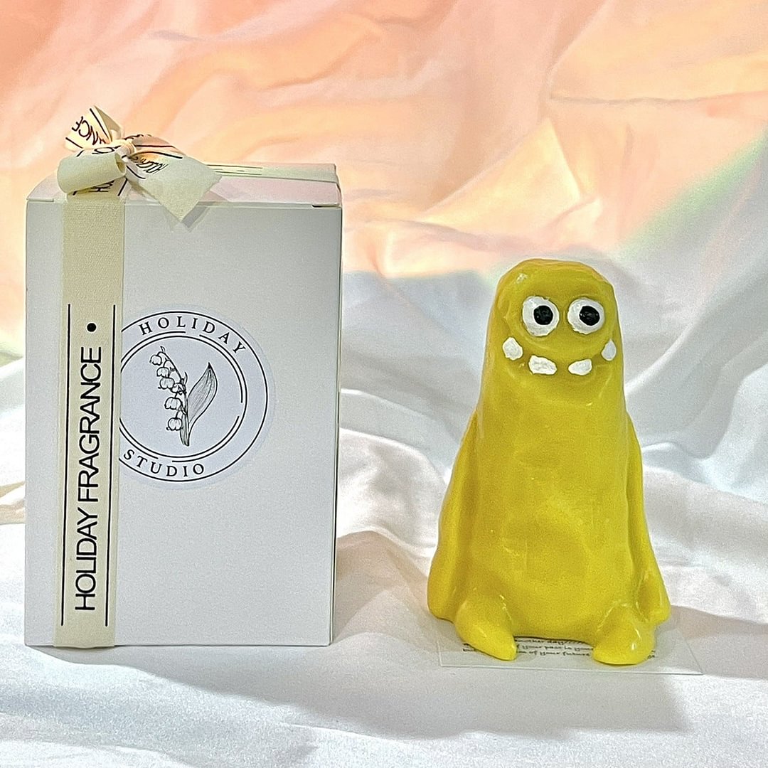 Handmade cute little monster scented candles