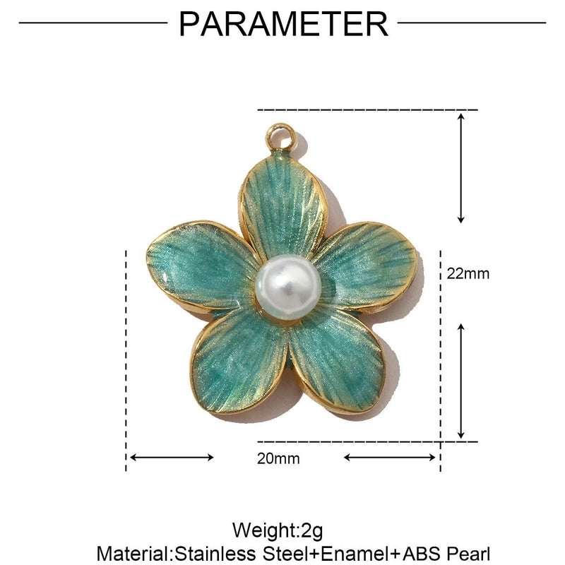 3 PCS/Package 8 * 20mm 304 Stainless Steel Leaf Flower Pendant Jewelry Accessories