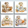 Wool Duck Full 14CT DIY Stamped Cross Stitch Kits 11.81x11.81inch Embroidery Needlepoint Starter Kits Cross Stitch Art and Crafts Kits for Beginners Adults Home Decor