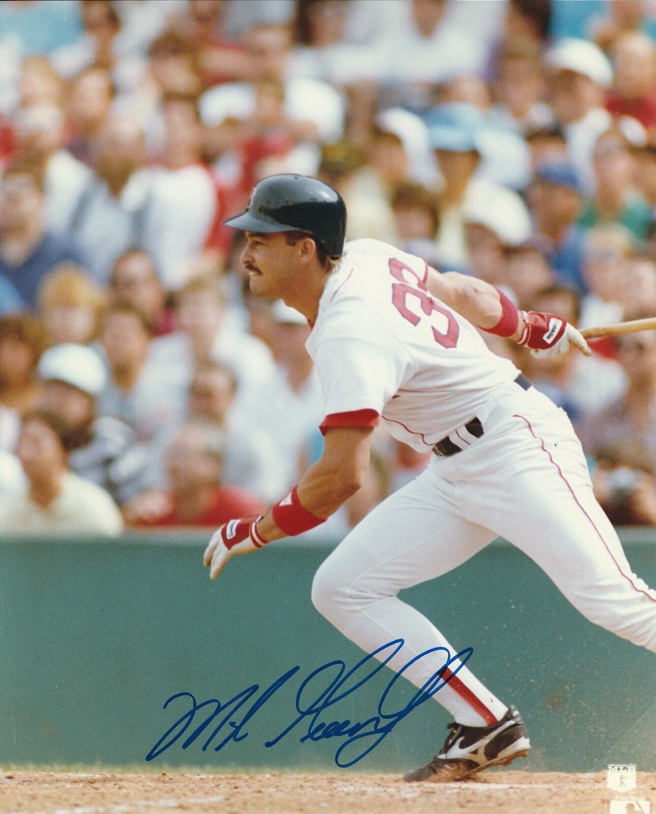 AUTOGRAPHED 8x10 MIKE GREENWELL Boston Red Sox Photo Poster painting W/COA