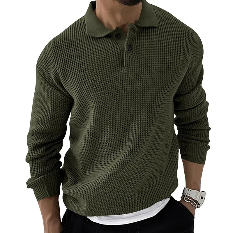 Man's Vintage Lapel Casual Cozy Sweater