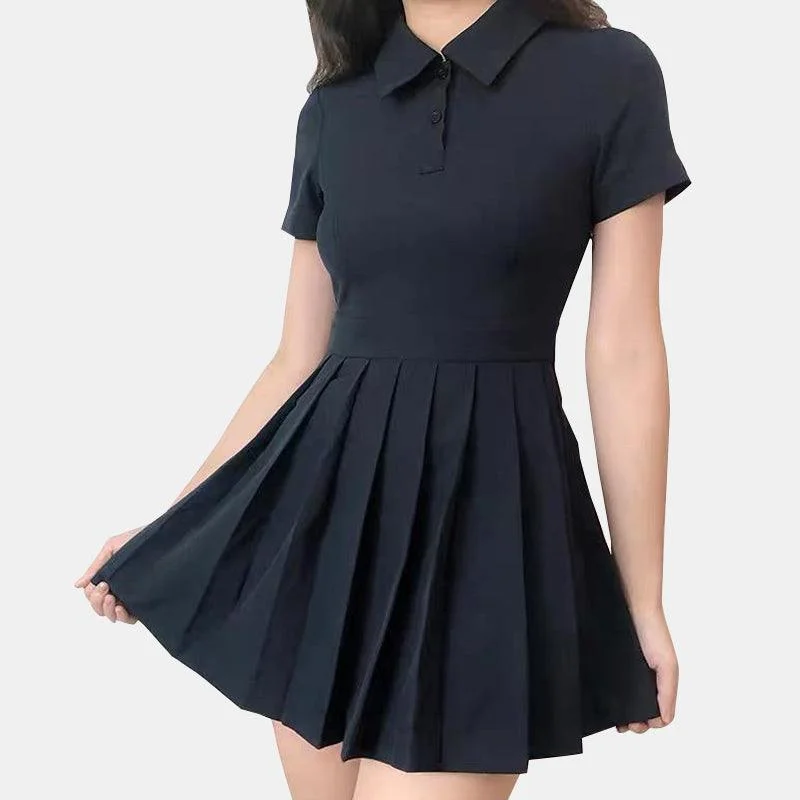 Turndowm Collar Polo Dress