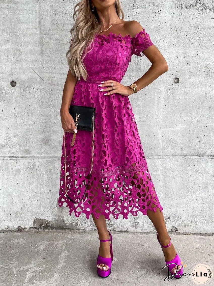 Dresses One-Shoulder Hollow Maxi Dress for Women