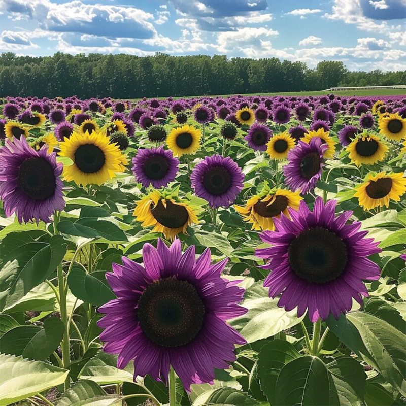 Purple Sunflower Field ‘Violet Glow’