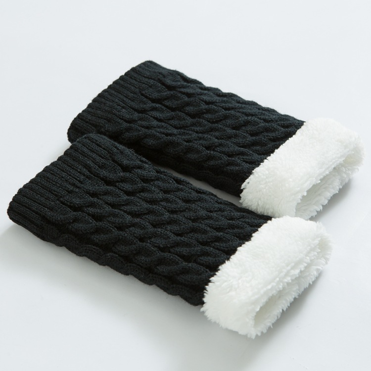 Rotimia Knitted Knee Warmers Fleece Socks