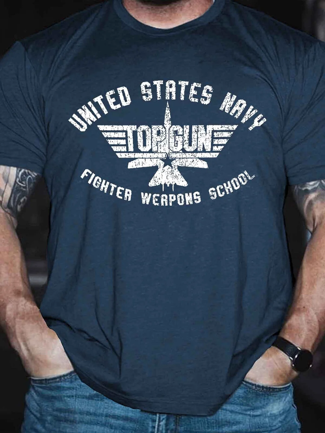 Men's Top Gun Inspired United States Navy Fighter Weapons School T-Shirt