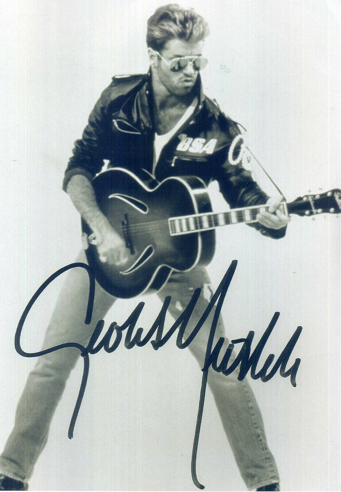 George Michael 8x6 INCH autograph signed Photo Poster painting