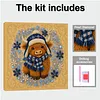 Kit de peinture en perles encadr&eacute;es vache tournesol des Highlands 7,87x7,87 pouces