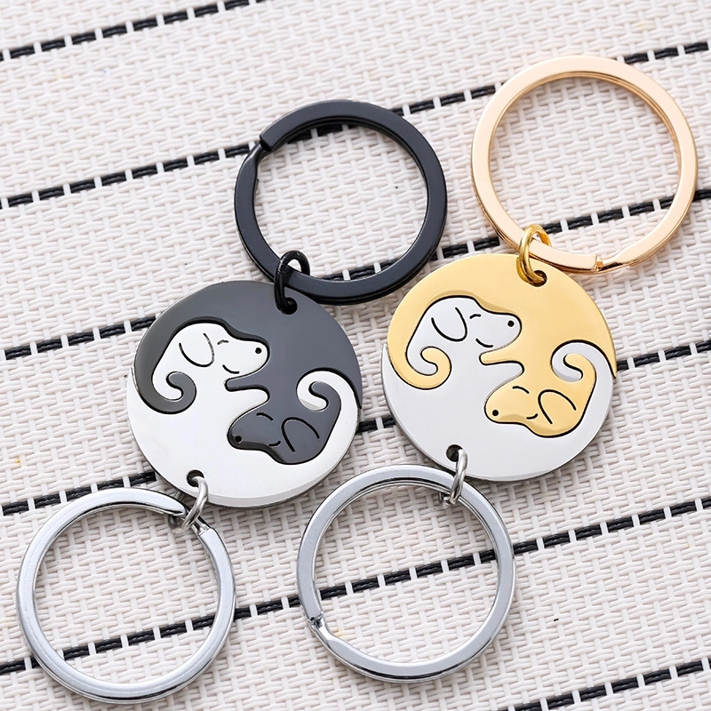 Cartoon Style Cute Dog 201 Stainless Steel Valentine'S Day Unisex Keychain