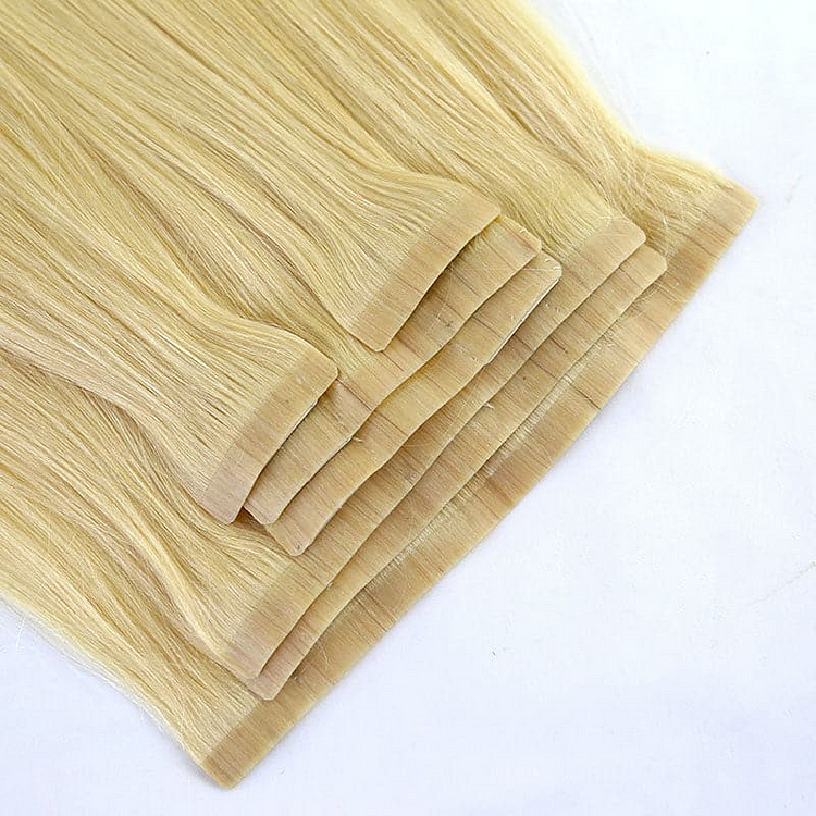 Blonde Straight Seamless PU Weft Clip In Hair Extensions [CLP011]