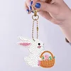 DIY Diamond Painting Keychain-5pcs/Set Rabbit Bag Keychain Jewelry Gift