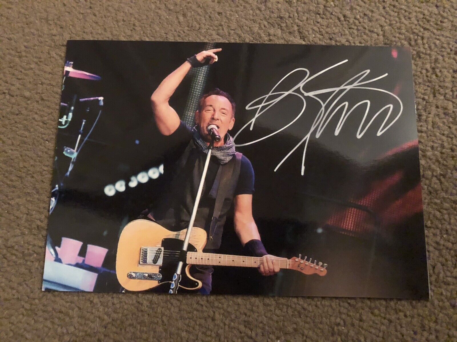 BRUCE SPRINGSTEEN (SINGER) PRESIGNED Photo Poster painting 7x5”