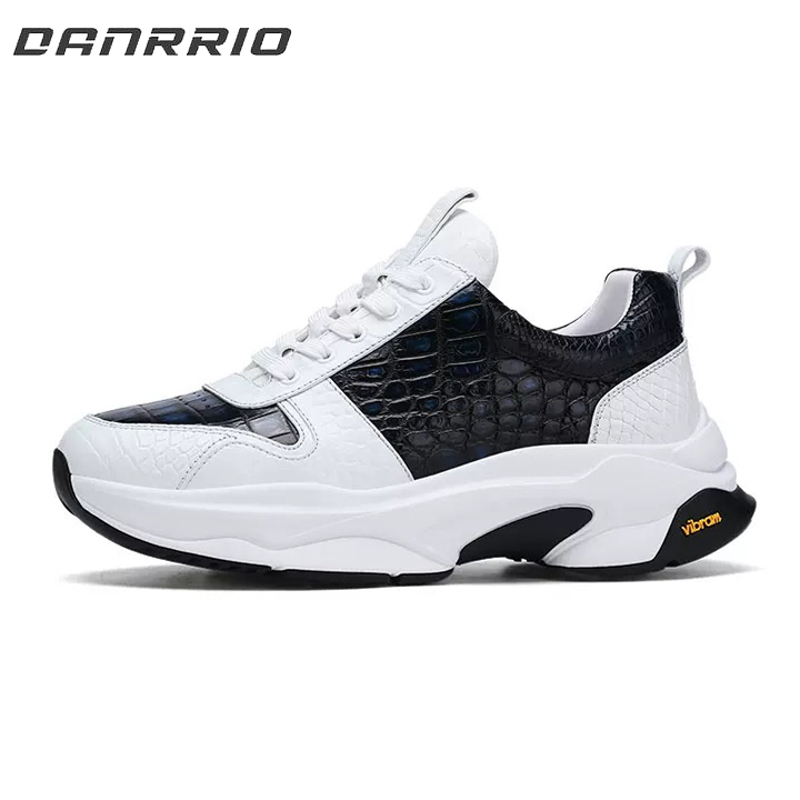 DANRRIO Luxury Alligator Leather Platform Sneakers DANRRIO.COM DANRRIO