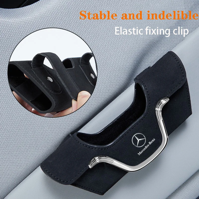Fashion Suede Car Glasses Holder