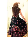 Beautiful Bohemia Floral-Print Cap Sleeve Deep V Neck Elastic Waist Maxi Dress