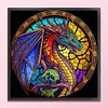 (Stamped/Counted) Dragon - 11CT Cross Stitch 40*40cm/15.75*15.75in