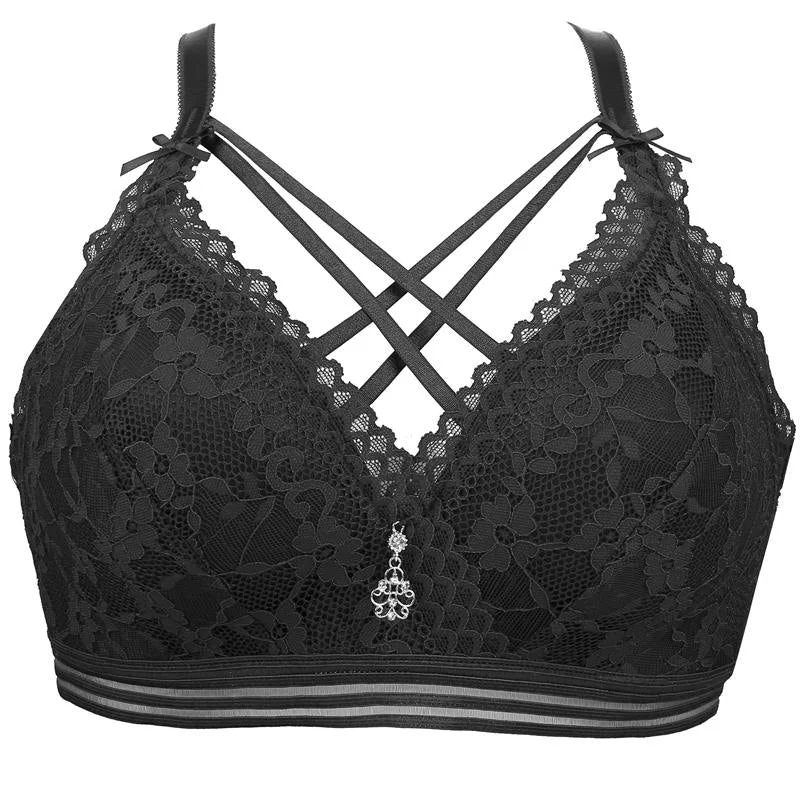 3Colors Front Strap Women Bra Underwear Push Up Bra Lace Bralette Sexy Brassiere Female Bras Intimate Lingerie Plus Size B/C Cup