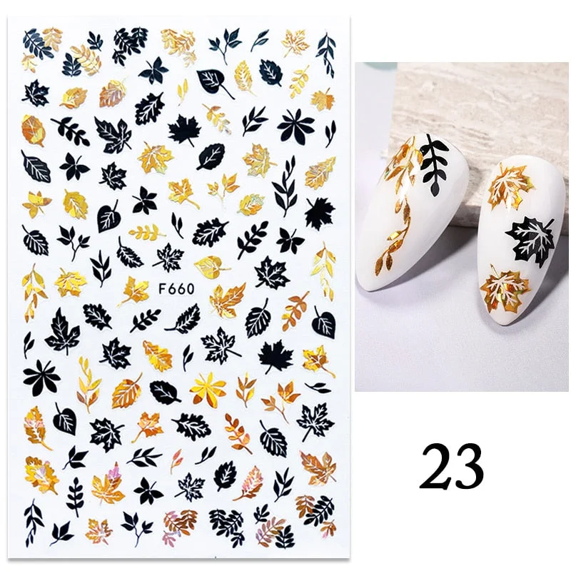 3D White Lace Flowers Translucent Nails Stickers Leaf Ballet Geometry Butterfly Gradient Abstract Nail Art Design Slider Decor