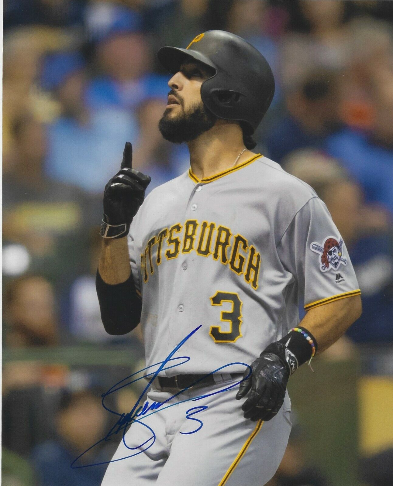 Signed 8x10 SEAN RODRIGUEZ Pittsburgh Pirates Autographed Photo Poster painting - COA