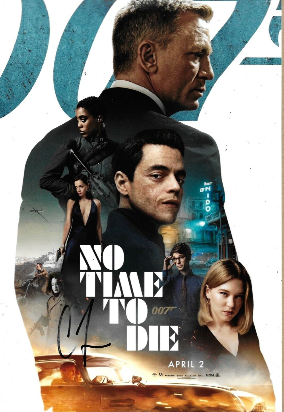 Cary Joji Fukunaga Signed No Time To Die 12x8 Photo Poster painting AFTAL