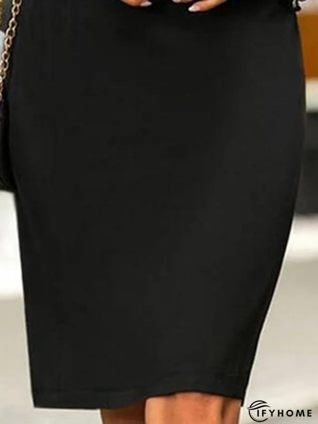 Women's Dress - Semi Formal Party Dress Sheath Dress Black Long Sleeve Pure Color Lace Winter Fall Autumn V Neck Modern Winter Dress Fall Dress S M L XL 2XL 3XL | IFYHOME