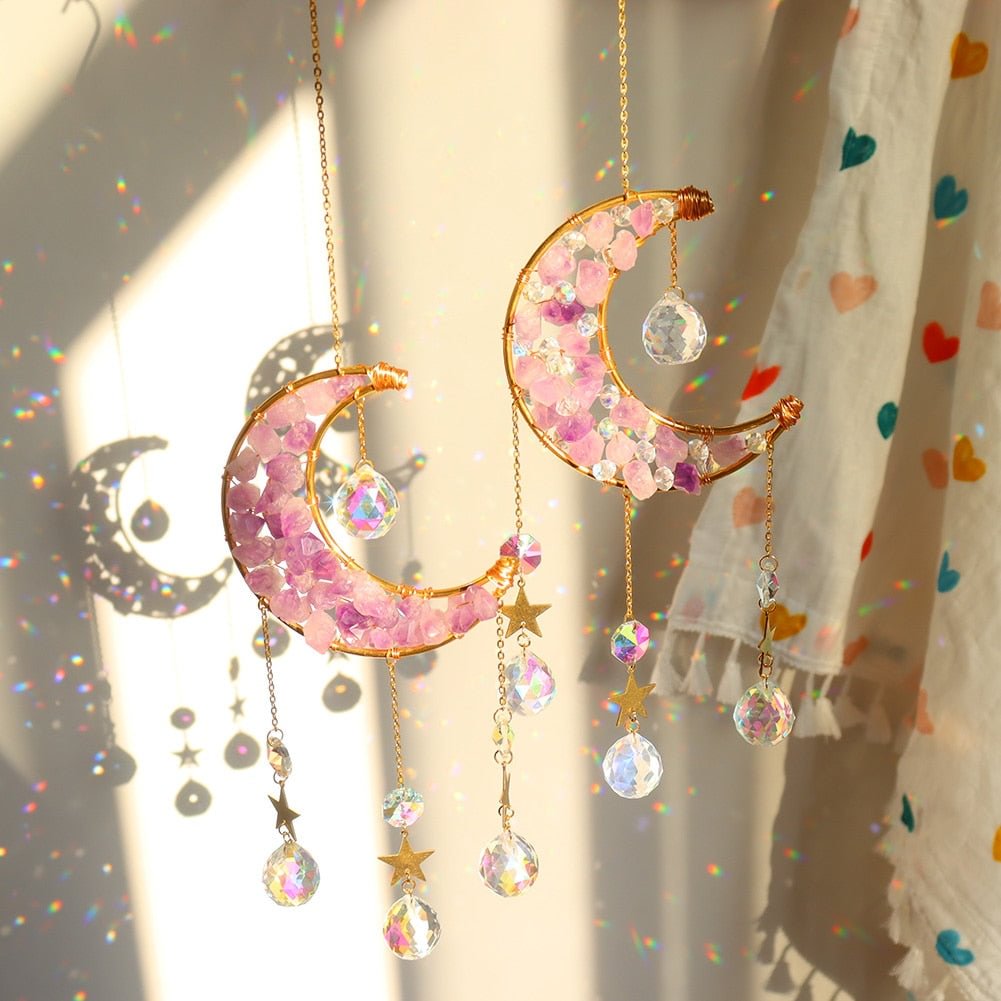Moon Amethyst Natural Stone Suncatcher