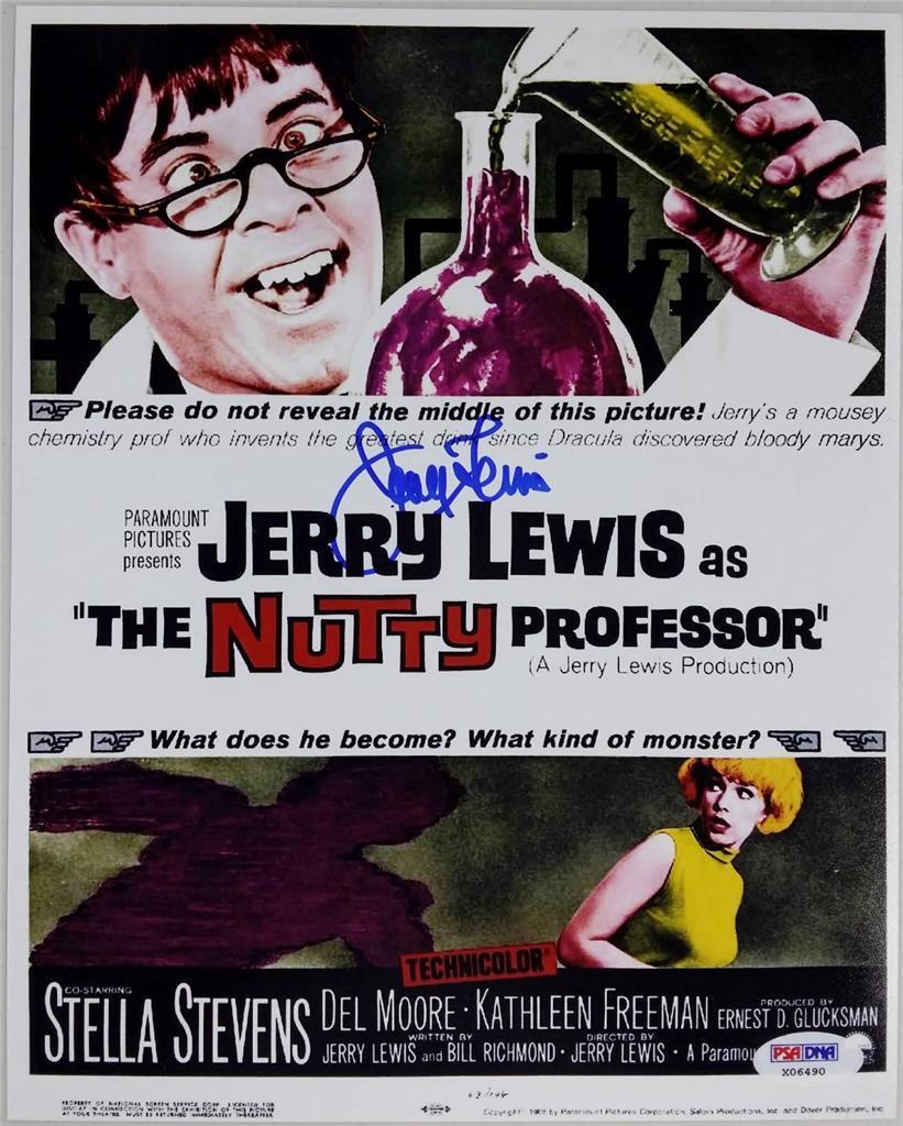 JERRY LEWIS Signed THE NUTTY PROFESSOR 8x10 Photo Poster painting PSA/DNA COA Auto AUTOGRAPH (B)