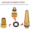 21Pcs Bicycle Valve Adapter Set Aluminum Alloy Nozzle Inflation Kit for Air Pump