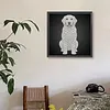 DIY Pearl Painting Dog for Home Wall Decor(25x25cm)