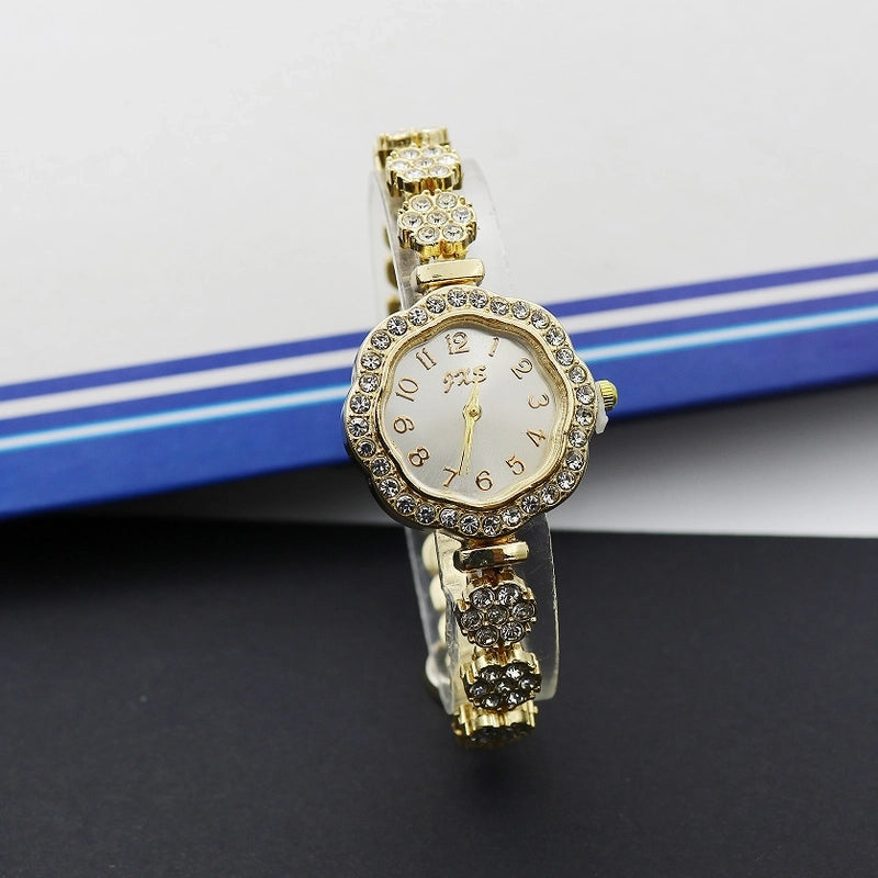 Casual Shiny Flower Jewelry Buckle Quartz Women’s Watches