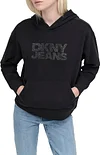 （32701）DKNY Damska ciepła modna bluza z kryształkami