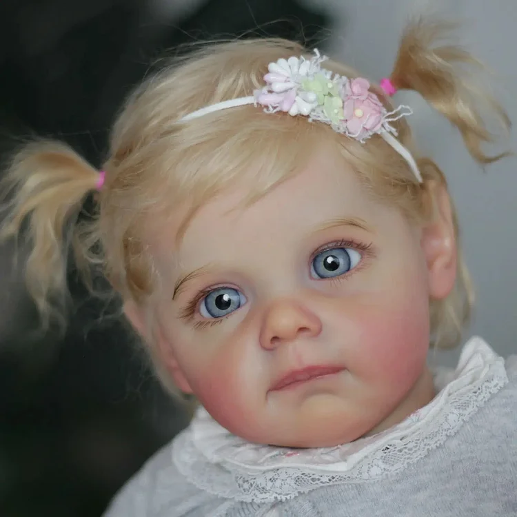 Reborn Blonde Hair Baby Girl Doll  17''-22'' Soft Weighted Body Real Lifelike Cloth Body Baby Doll Named Sunse With Heartbeat & Sound Rebornartdoll® RSAW-Rebornartdoll®
