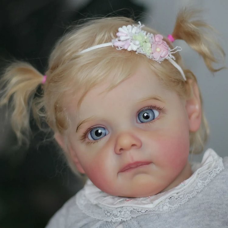Reborn Blonde Hair Baby Girl Doll  17''-22'' Soft Weighted Body Real Lifelike Cloth Body Baby Doll Named Sunse With Heartbeat & Sound Rebornartdoll® Rebornartdoll®