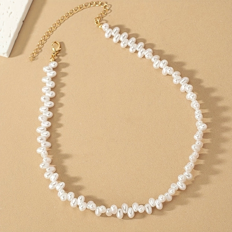 Elegant Pearl Arylic Necklace2