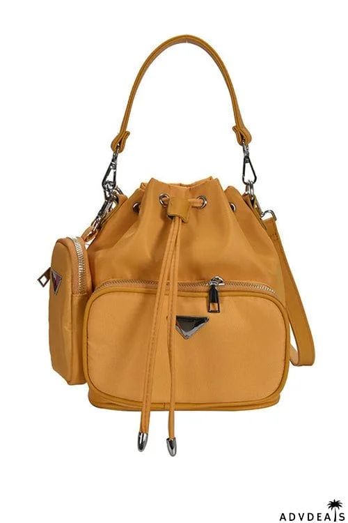 Nylon Adjustable Strap Bucket Bag