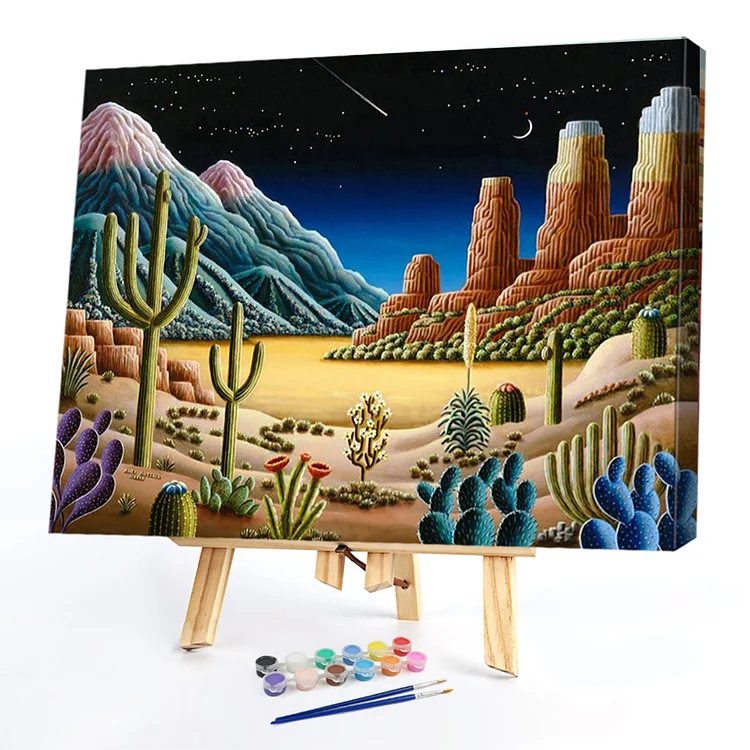 Oil Paint By Numbers -  Desert Scenery  50*40CM