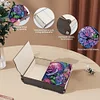 (US Local)Diamond Painting Storage Box DIY 5D Diamond Painting Jewelry Box (Rose)