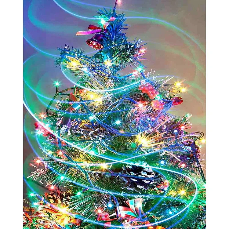 Christmas Tree - Full Round Drill Diamond Painting - 30x40cm(Canvas)