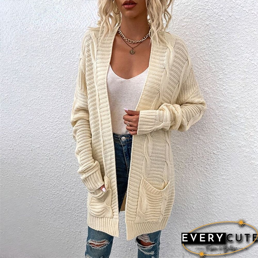 Women's Jacket Knitted Sweater Winter Loose Sweater Long Coat