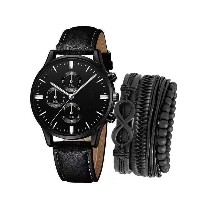 New Men’s Leisure Fashion Suit Trend Sports Men’s Belt Wrist Watch Watch Business