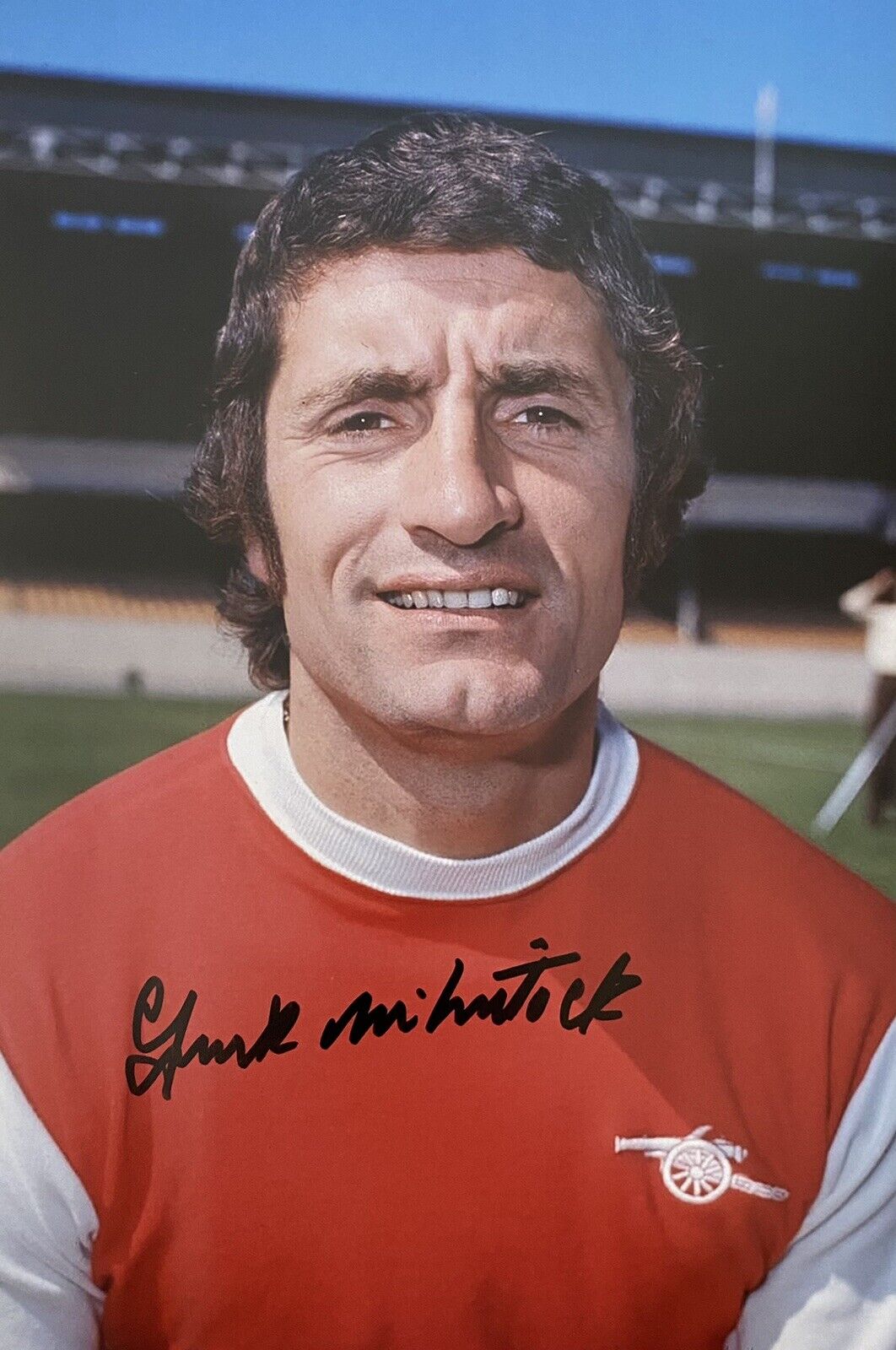 Frank McLintock Genuine Hand Signed Arsenal 12x8 Photo Poster painting 3